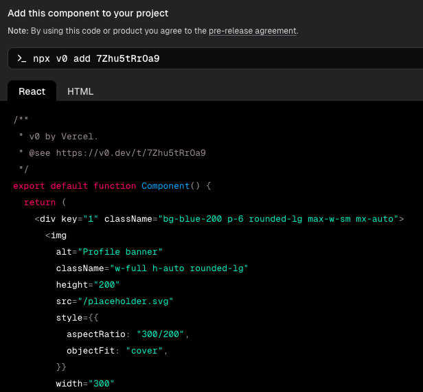 指示したUIをAIがTailwindベースで実装してくれるv0が凄い