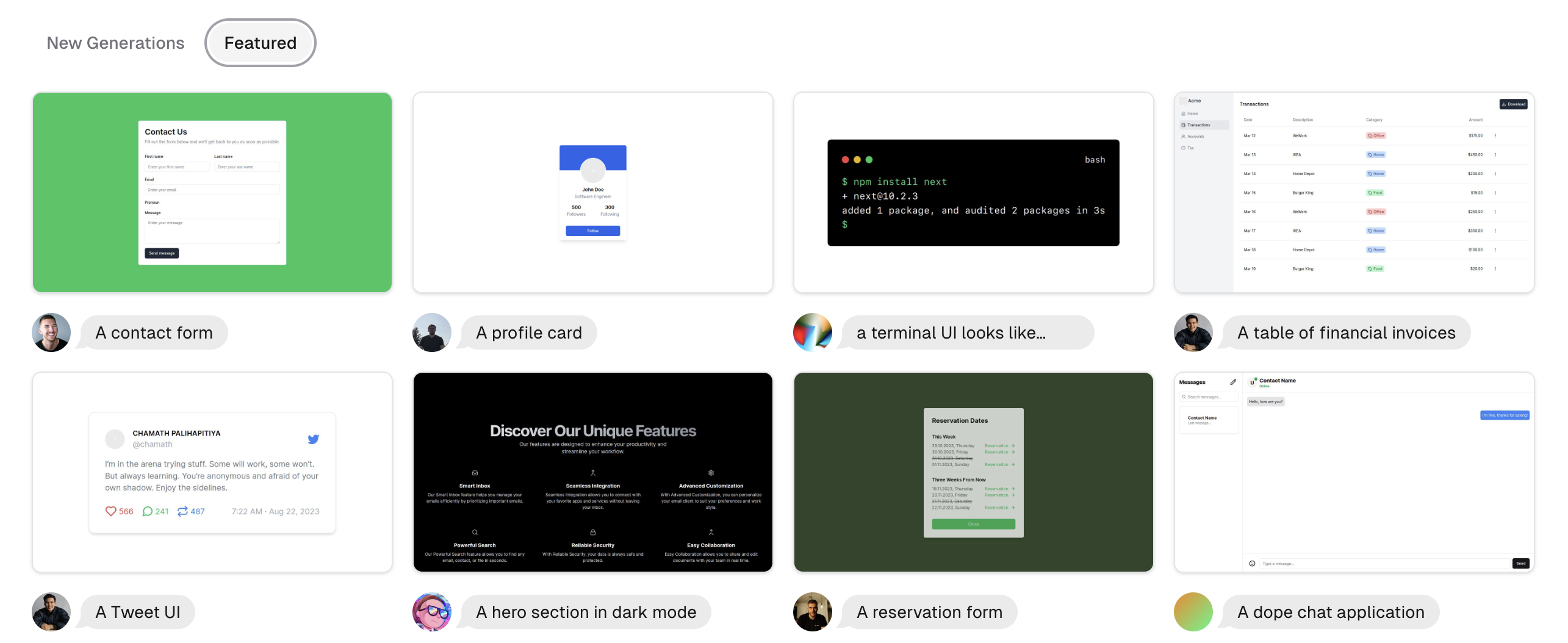 _uiページ 指示したUIをAIがTailwindベースで実装してくれるv0が凄い